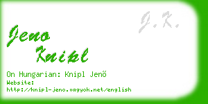 jeno knipl business card